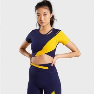 Gymshark asymmetrical cropped shirt